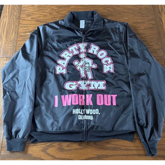 RARE LMFAO Party Rock Gym Windbreaker Jacket Large Made In USA - Picture 1 of 4